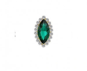 Glass Stitching Crystals, 10MM, Gold Base - Img 3