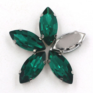Glass Stitching Crystals, 10mm, Silver Base, (10 pcs/set) - Img 7