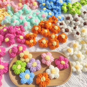 Knitted Flowers, 4.5cm (8 pieces/set) - Img 1