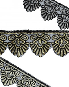 Lurex Embroidered Lace of 6 cm