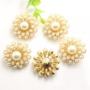 Pearl Flower Buttons, 26mm - Img 3