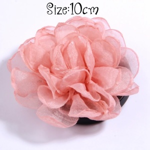 Satin Flower Set, Salmon (6 Pieces/Set) - Img 2