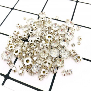 Sewing stone with metallic support, 100 pieces