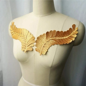 Thermo Adhesive Applique, Golden Leafs - Img 2