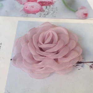 Trandafiri Decorativi din Organza, 8cm - Img 3