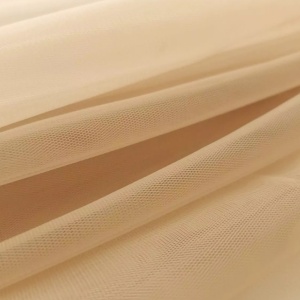 Tulle Constructie Elastic, Latime 3m, Nude Inchis - Img 2