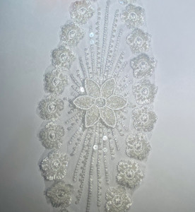 Tulle Embroidery with Beads & Sparkles - Img 2