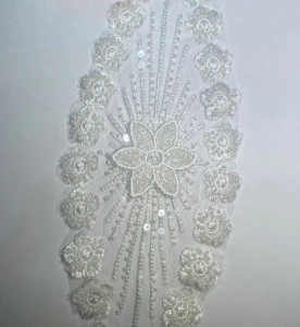 Tulle Embroidery with Beads & Sparkles - Img 2