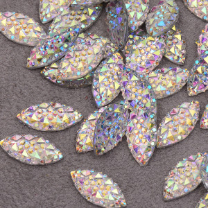 AB Mini Crystal Glueing Appliques, 7 x 15 mm, (50 pieces/set) - Img 4