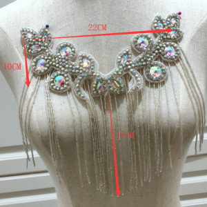 AB Thermo-Adhesive Fringes & Crystals Applique - Img 5