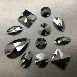Acrylic Stitching Crystals, Black