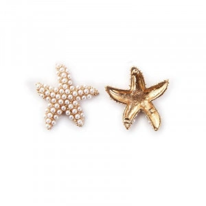 Aplicatie Stea Decorativa cu Perle, 30*31mm - Img 2
