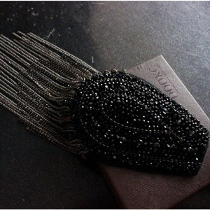 Beads Epaulettes & Black Crystals - Img 2