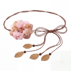 Curea Decorativa Talie cu Floare 3D, Nude