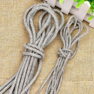 Decorative Chain Decorative Round Strings, Silver, 4-6mm