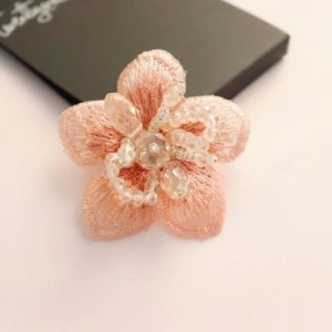 Decorative Embroidered Flowers, 4cm (2 Pieces/Set) - Img 5