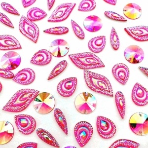 Decorative Sewing Crystals, Acrylic, (50 pieces/set) - Img 3