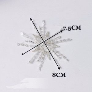 Embroidered Stars with Beads and Sequins Set, 8 cm (4 Pieces/Set) - Img 4