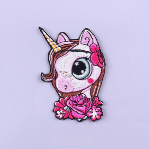 Embroidered Thermo Adhesive Unicorn Applique
