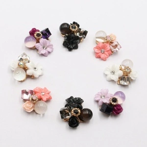 Flower and Crystal Application, 22mm