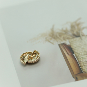 Metallic Decorative Buttons, Gold, 26mm - Img 3