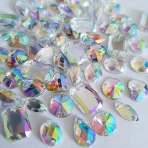 Mini Cristale de Cusut AB, Crystal, Diverse Forme - Img 2
