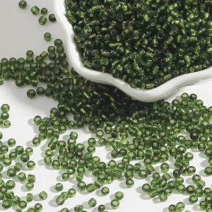 Miyuki Delica 11/0 Olive Green Beads (5g)