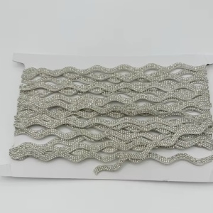 Pasmanterie Band Straws, Silver 1cm