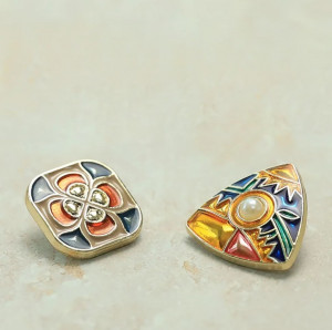 Retro Metal Buttons, 17/20mm (2 pieces/set) - Img 1