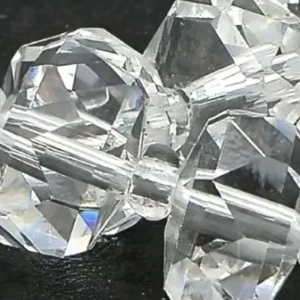 Sirag Margele Sticla, Clear, 8mm (aprox. 78 buc/sirag)