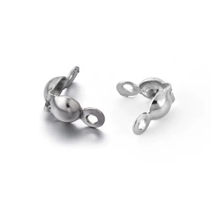 Stainless steel knot end cap 8x4mm (1pc) - Img 3
