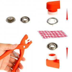 Staple Pliers Set with Staples Included, Orange - Img 2