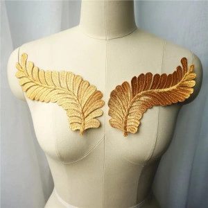 Thermo Adhesive Applique, Golden Leafs
