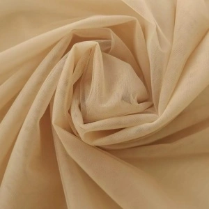 Tulle Elastic Construction, Width 3m, Dark Nude