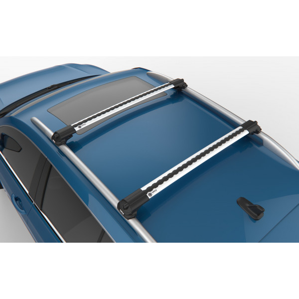 Bare transversale Turtle Air-v2, culoare argintie, pentru BMW X5 (F15) SUV 13-18