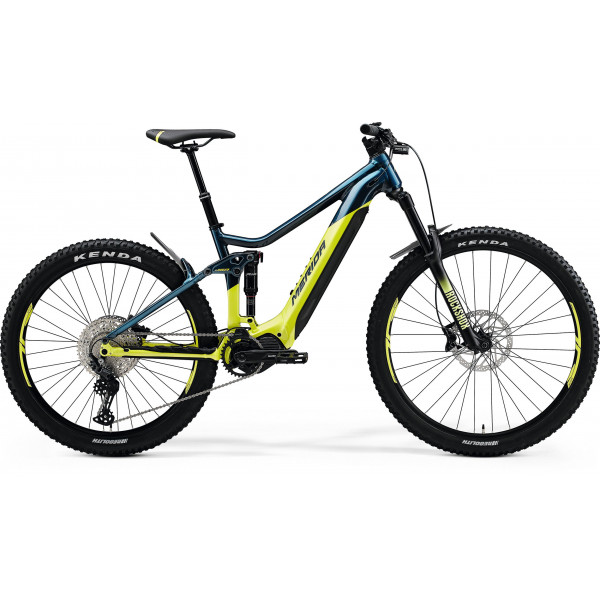 Bicicleta full suspension electrica Merida eOne-Sixty 500 Teal-Blue/Lime