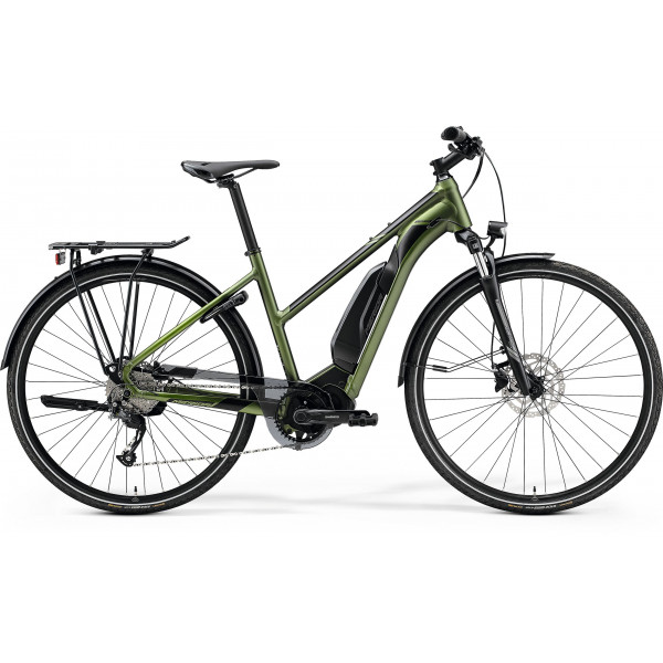 Bicicleta electrica de dama Merida eSPRESSO 300 SE EQ 504Wh Silk Fog Green