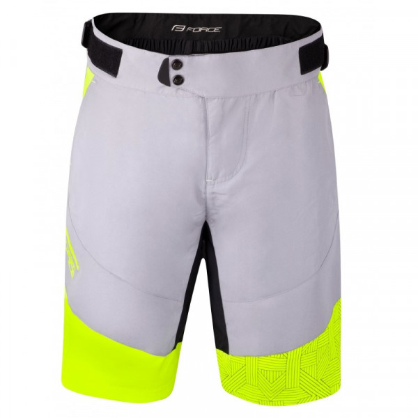 Pantaloni scurti Force Storm gri/galben
