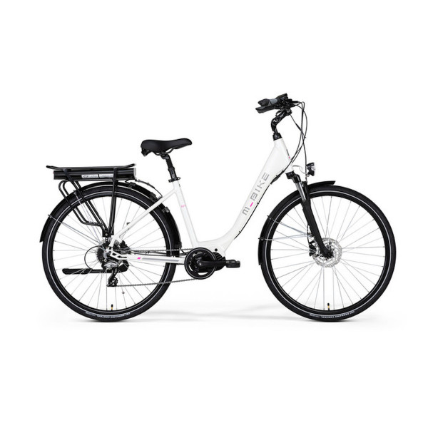Bicicleta electrica de dama M-Bike Cityline 828 alba