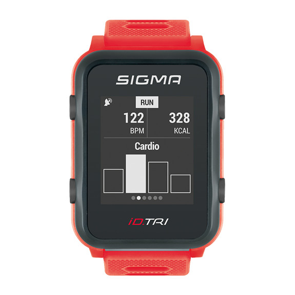 Ceas cu pulsometru Sigma iD.TRI rosu