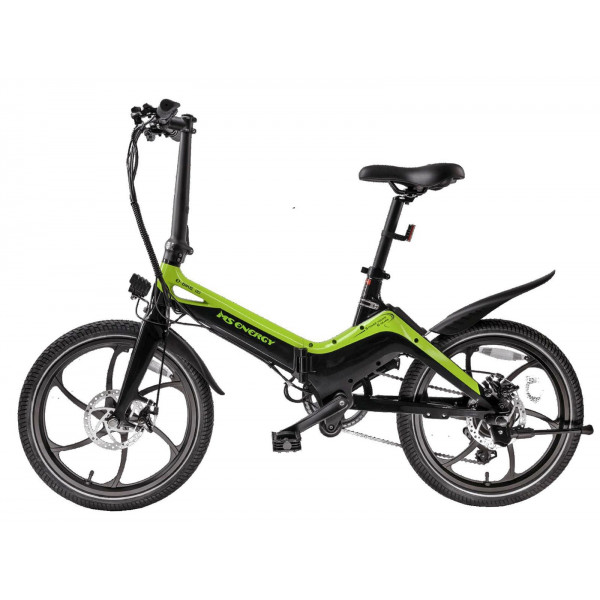 Bicicleta electrica pliabila MS Energy eBike I10, negru/verde