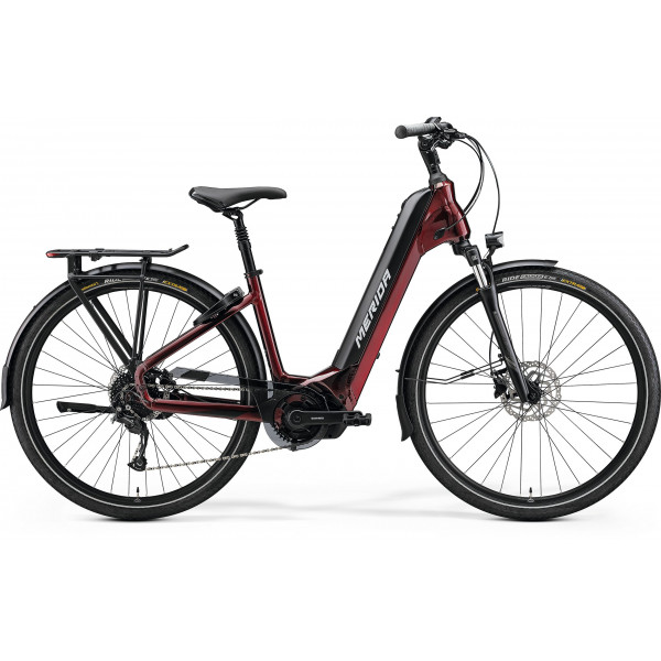 Bicicleta electrica Merida eSPRESSO City 400 EQ Burgundy Red (Black)