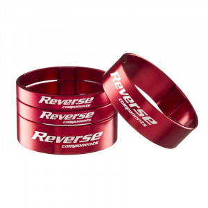Set distantiere Reverse 1.1/8 aluminiu rosii