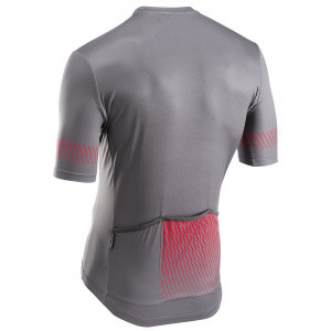 Tricou Northwave Origin gri/rosu
