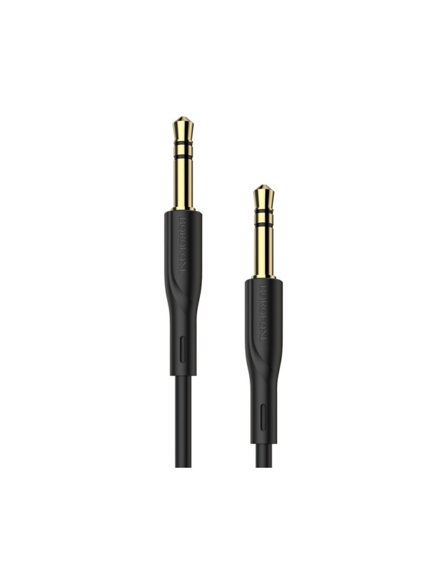 Cablu auxiliar , audio stereo, Jack 3.5 mm, 3 pini, Negru