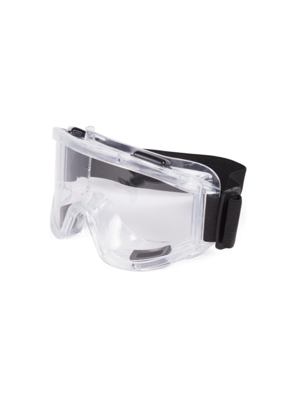 Ochelari de protectie profesionali, ventilati, cu banda elastica, Transparenti
