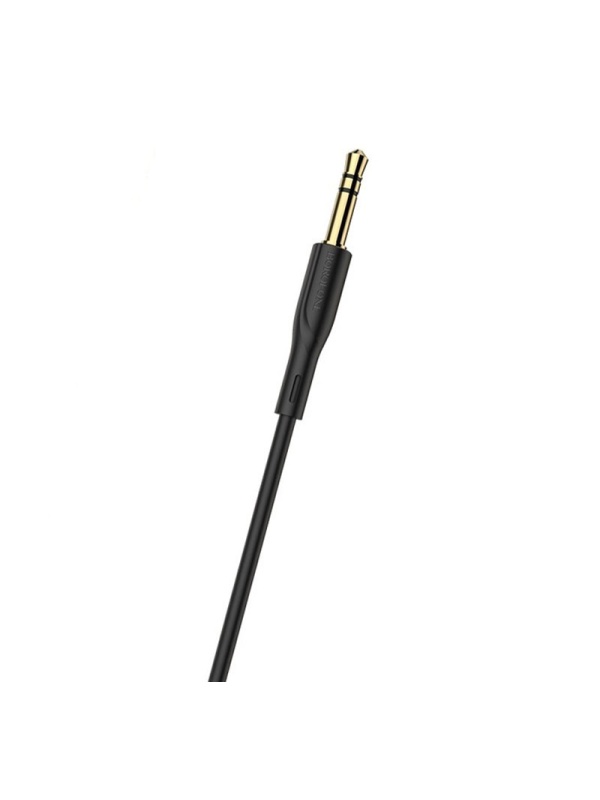 Cablu auxiliar , audio stereo, Jack 3.5 mm, 3 pini, Negru