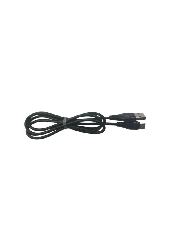 Cablu de date USB to USB-C, FAST, 3.1A, cauciuc moale, 100 cm, Negru