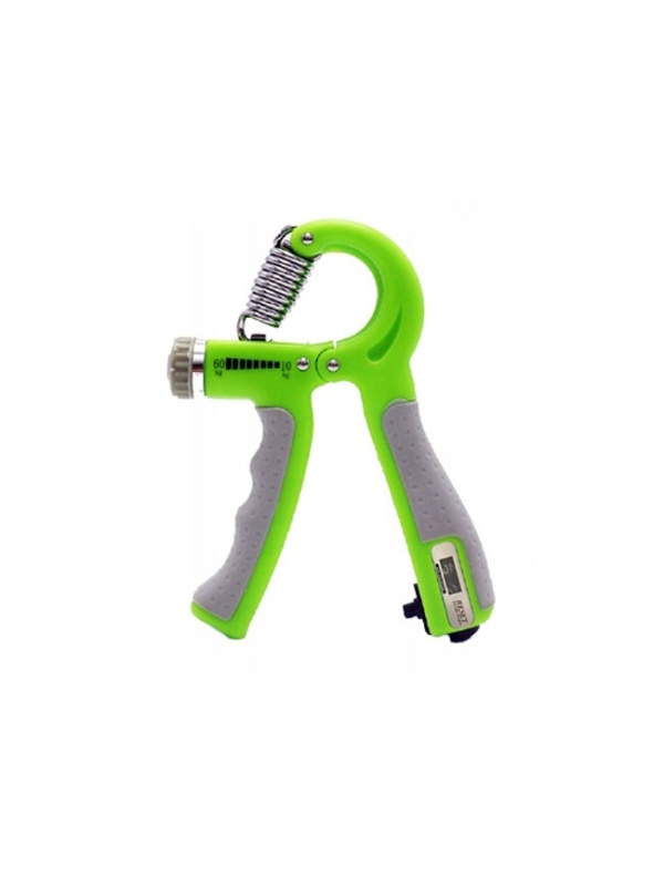 Presa de antebrat pentru exercitii, resistenta 10-60 kg, contor integrat, Verde