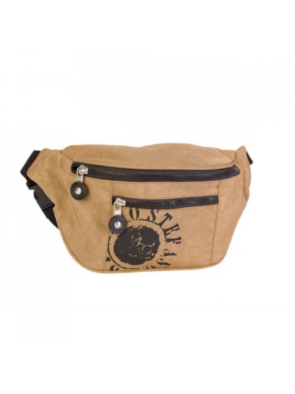 Borseta unisex Stefano Casual Collection, 3 compartimente, Bej